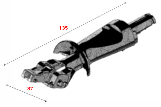 ホットランナー金型（傾斜構造12ヵ所・スライド5カ所）